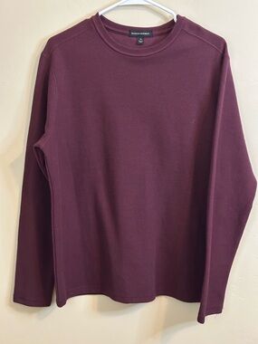 Banana Republic Men’s Maroon Crewneck Sweater Medium Classic Knit